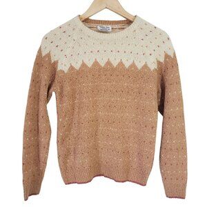Vintage 80s Fashion Bug  Womens‎ Retro Knit Sweater Size L  Nordic Cottagecore